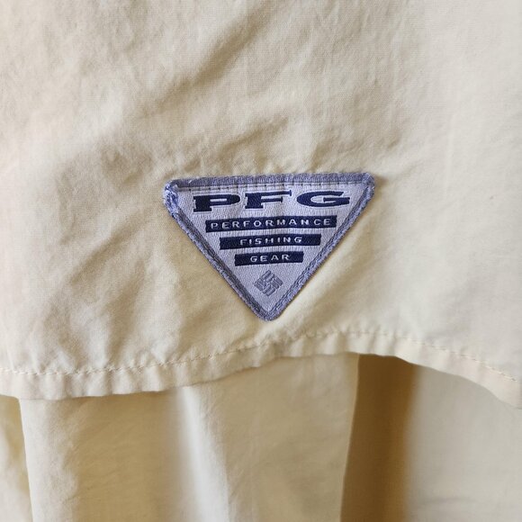 Columbia PFG Omni-Shade Fishing Shirt - Yellow - Fits L/XL - Picture 2 of 7